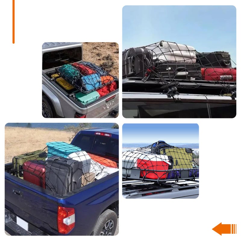 DEDC 4' x 6' Cargo Net for Pickup Truck Bed Stretches to 12' x 18',Universal Heavy Duty Truck Bed Cargo Net for Trailer 4â€x4â€ Latex Bungee Mesh Cargo Net for SUV/Trailer/Ford/Dodge RAM/Chevy/Toyota - Image 5